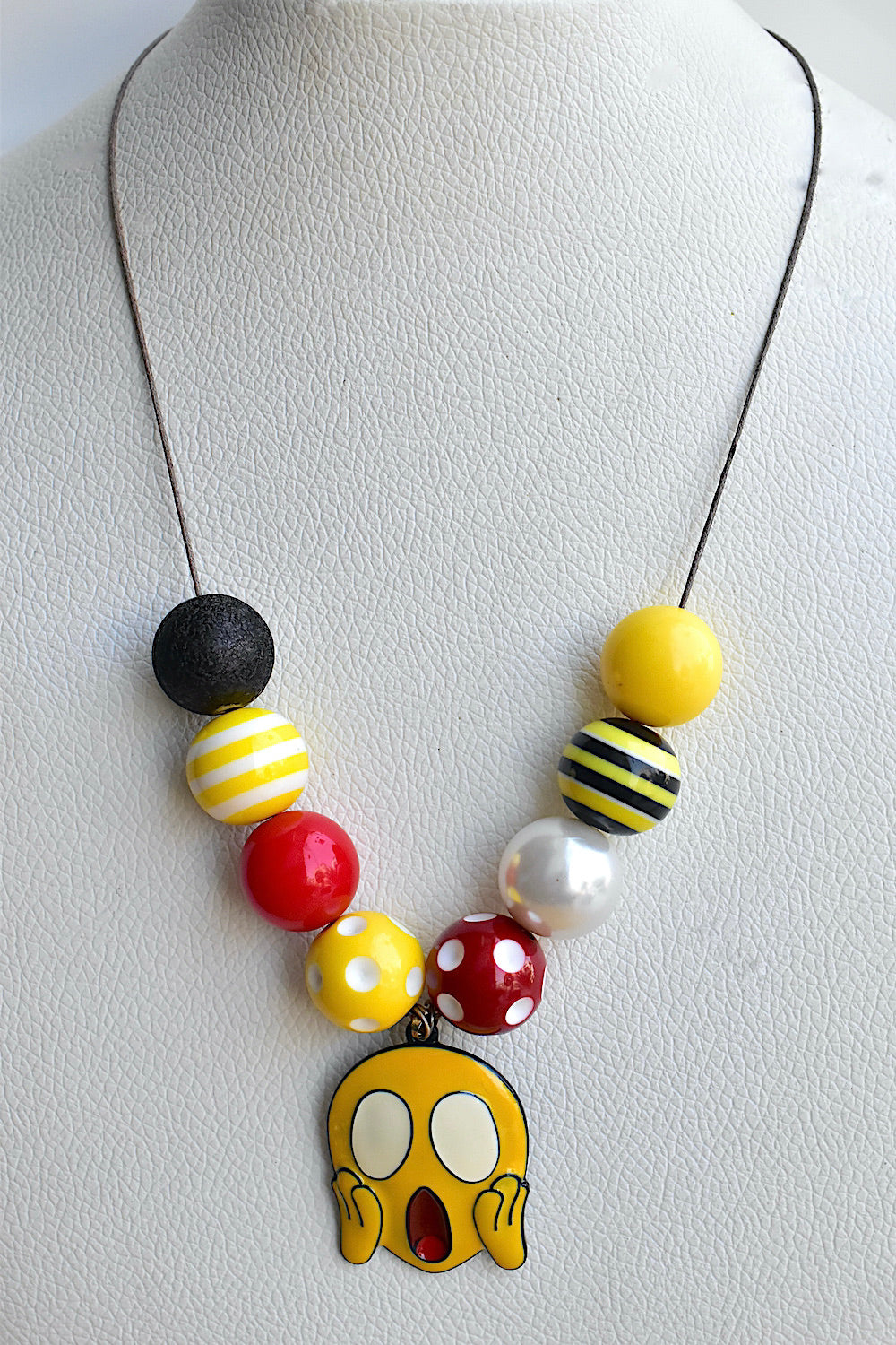 emoji bubblegum bead necklace