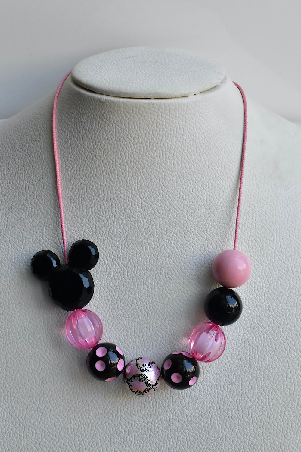 Micky and Minnie theme bubblegum beads necklace bbn231097