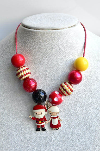 Mr. and Mrs. Santa Necklace