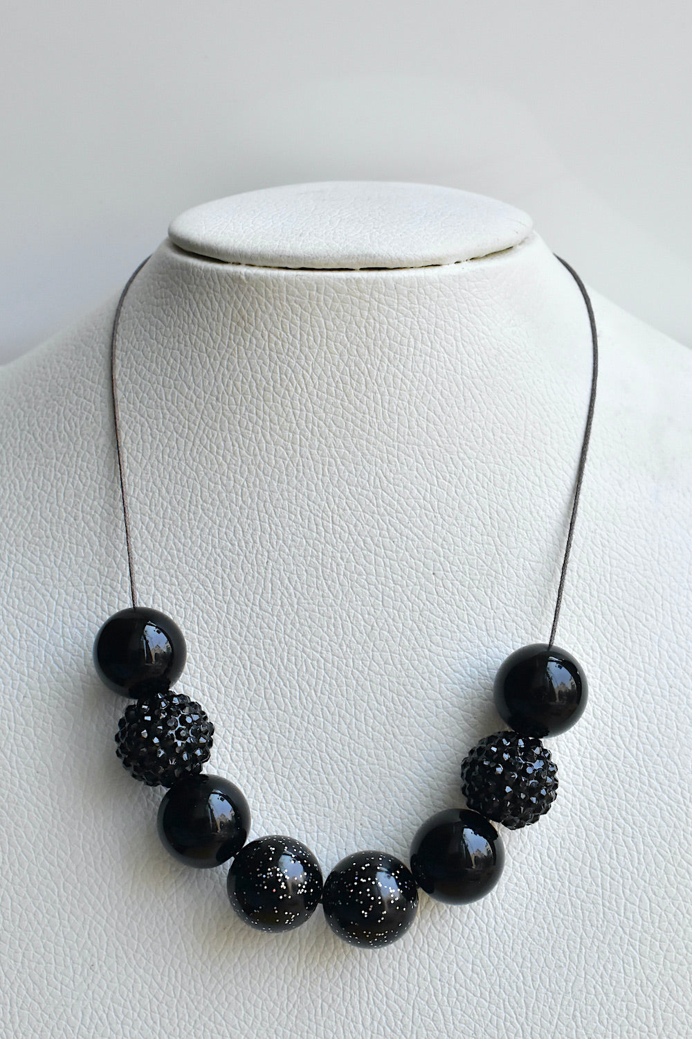 black bubblegum beads