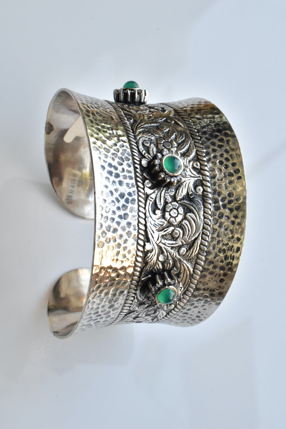 hammered silver cuff