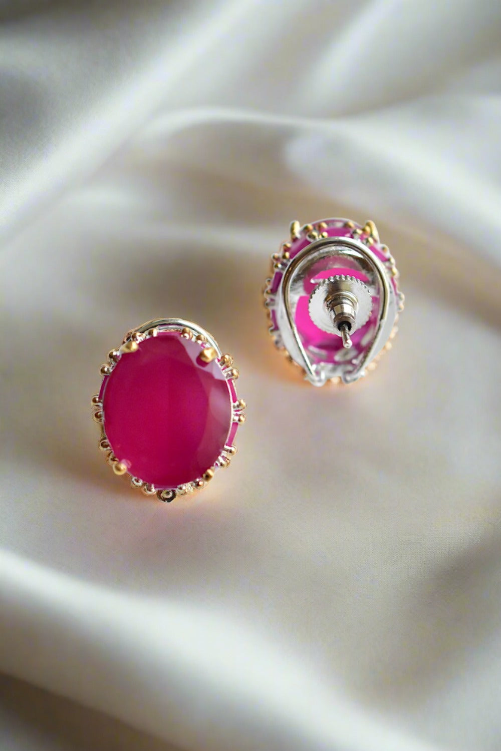 ruby stud earrings