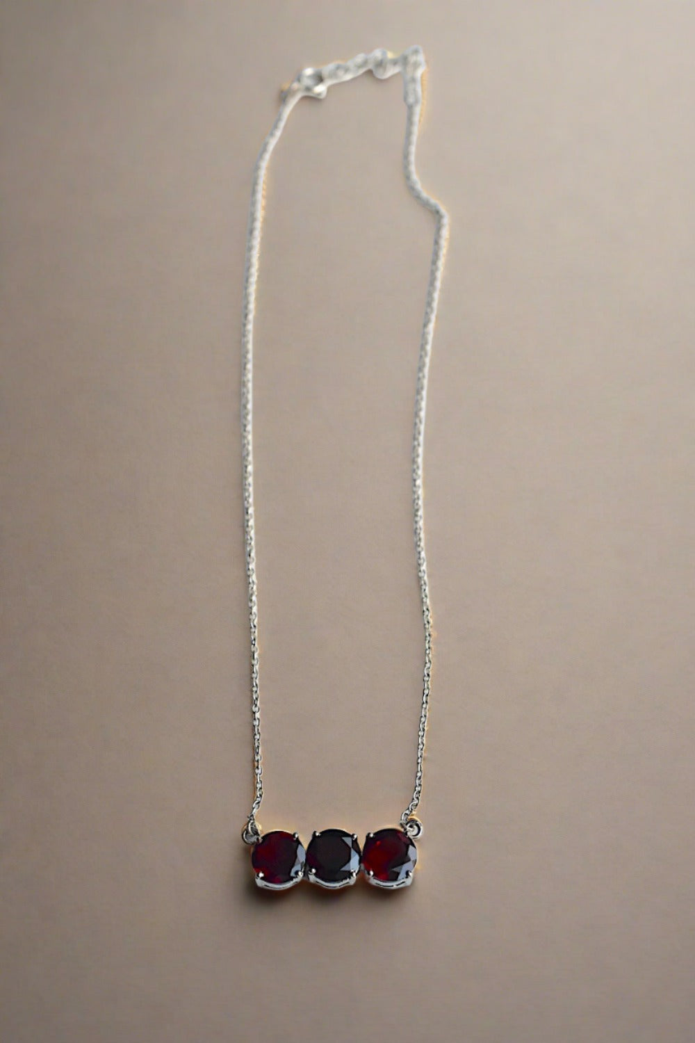 precious stone sterling silver necklace