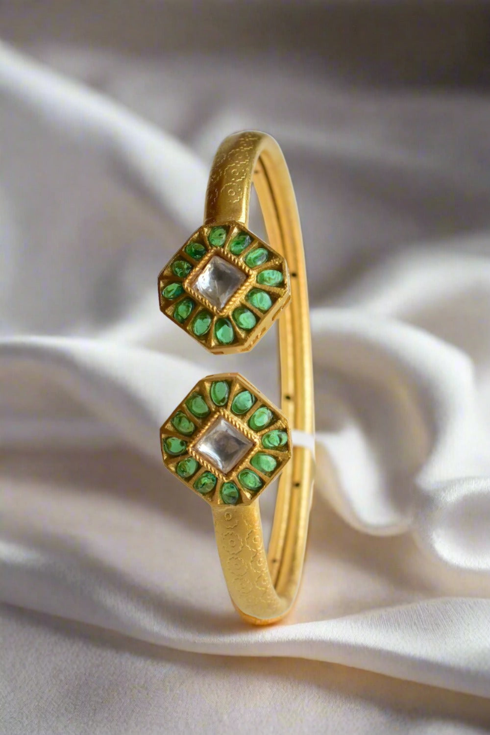 green gold polish bangle bracelet