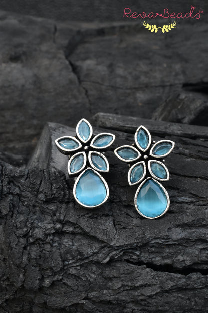 sky-blue earrings