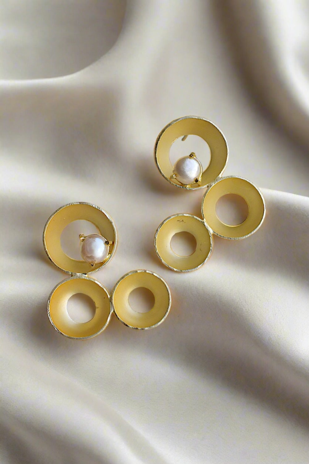 gold polish earrings