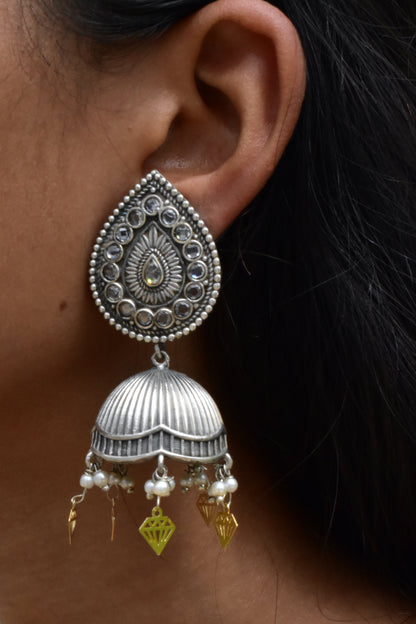 tribal jhumka earrings trje230387