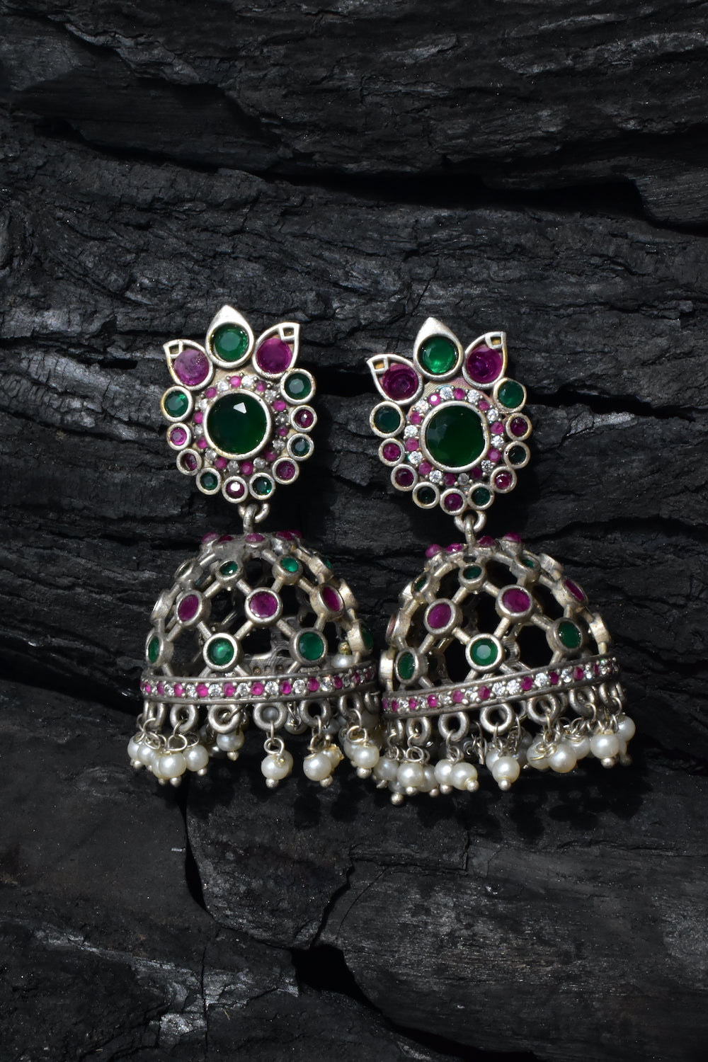 multicoloured jhumka