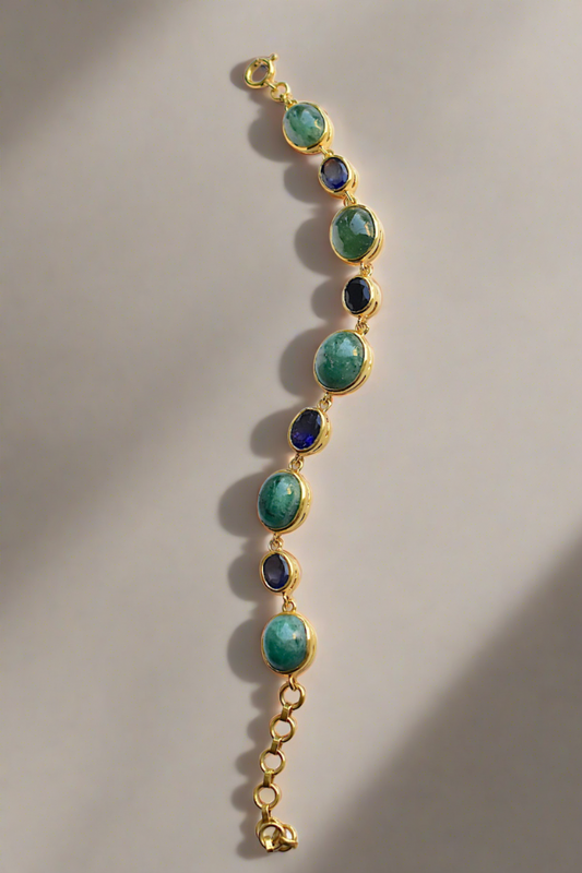 emerald iolite bracelet