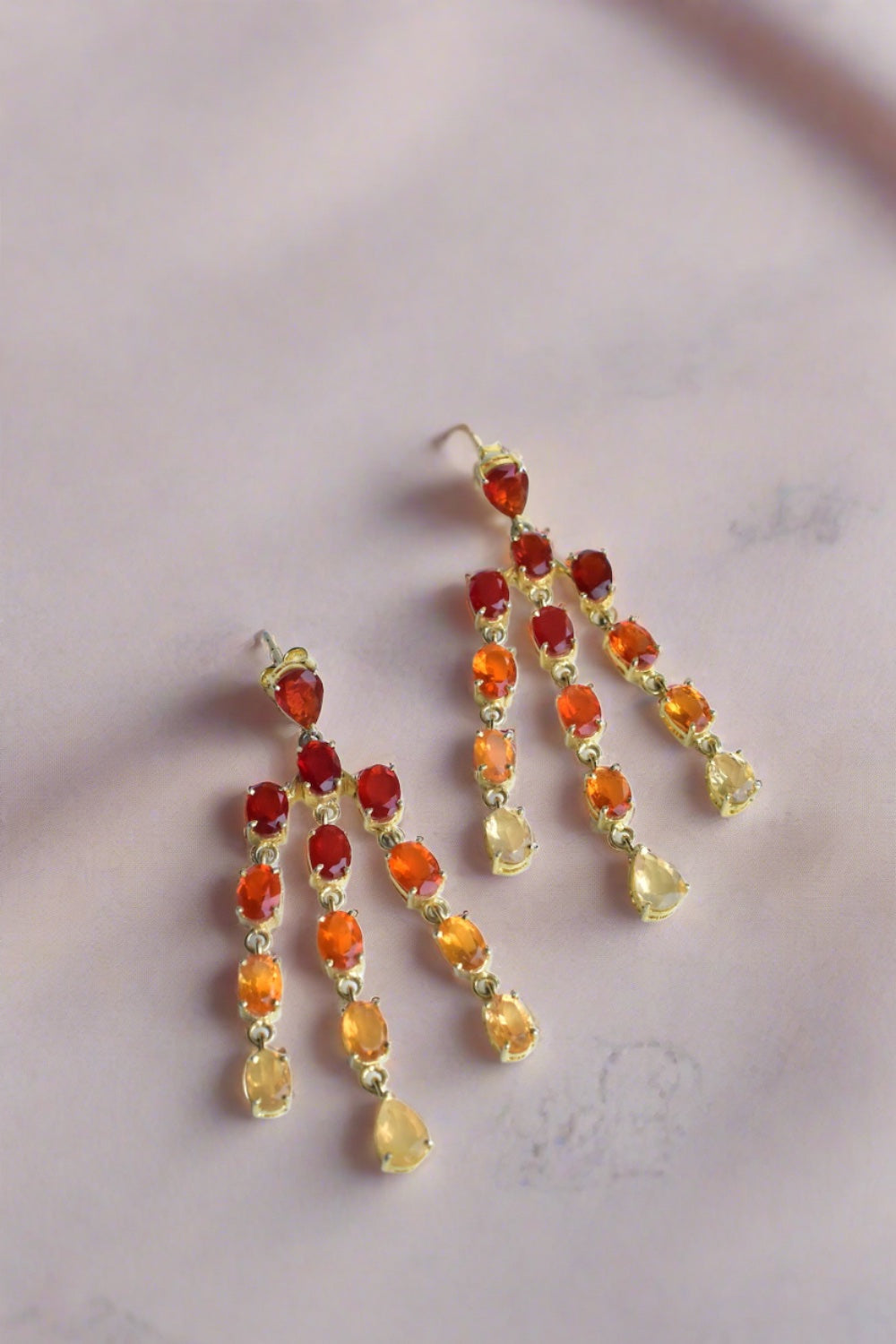 shaded fire opal drop 