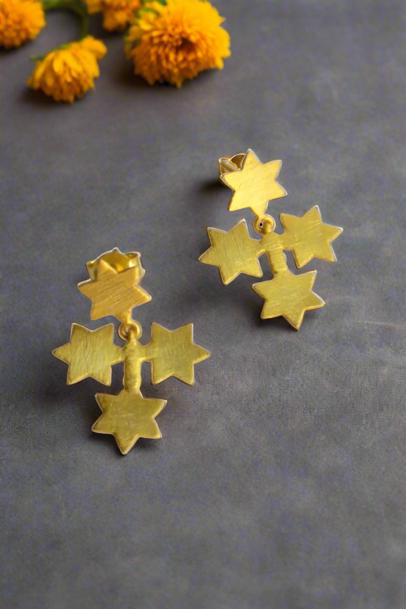 star silver earrings