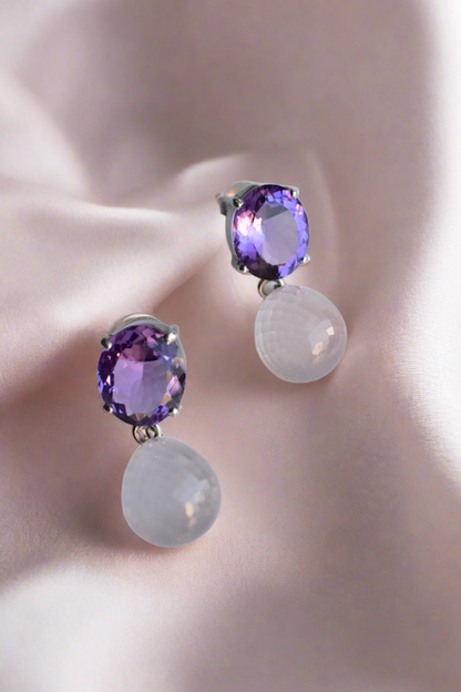 semi precious stone studs