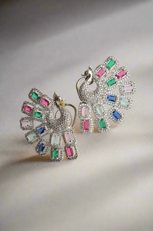 peacock studs