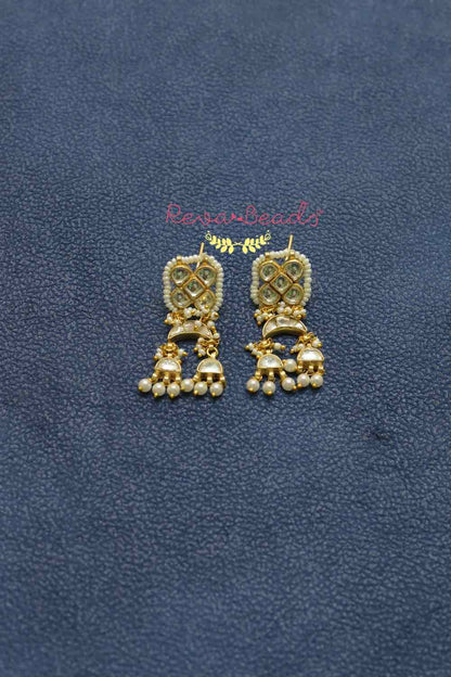 Kundan Choker Necklace Earrings Set kchnes220368
