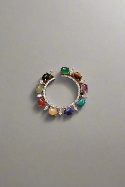navratna stud earrings