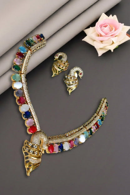 navratna cz necklace