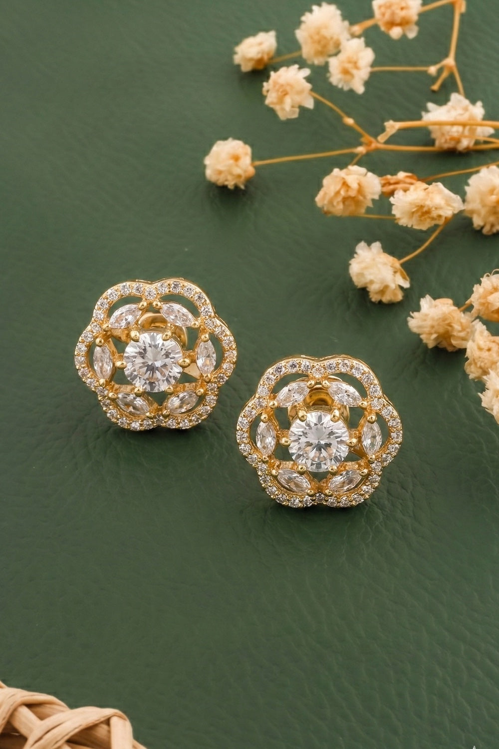 gold cztiny studs