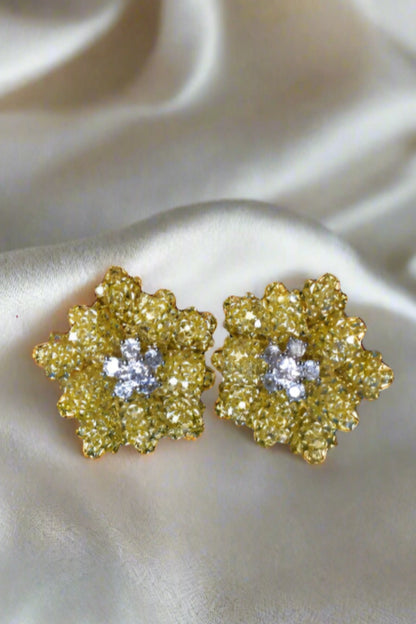 golden yellow earrings