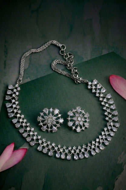 cz necklace earrings