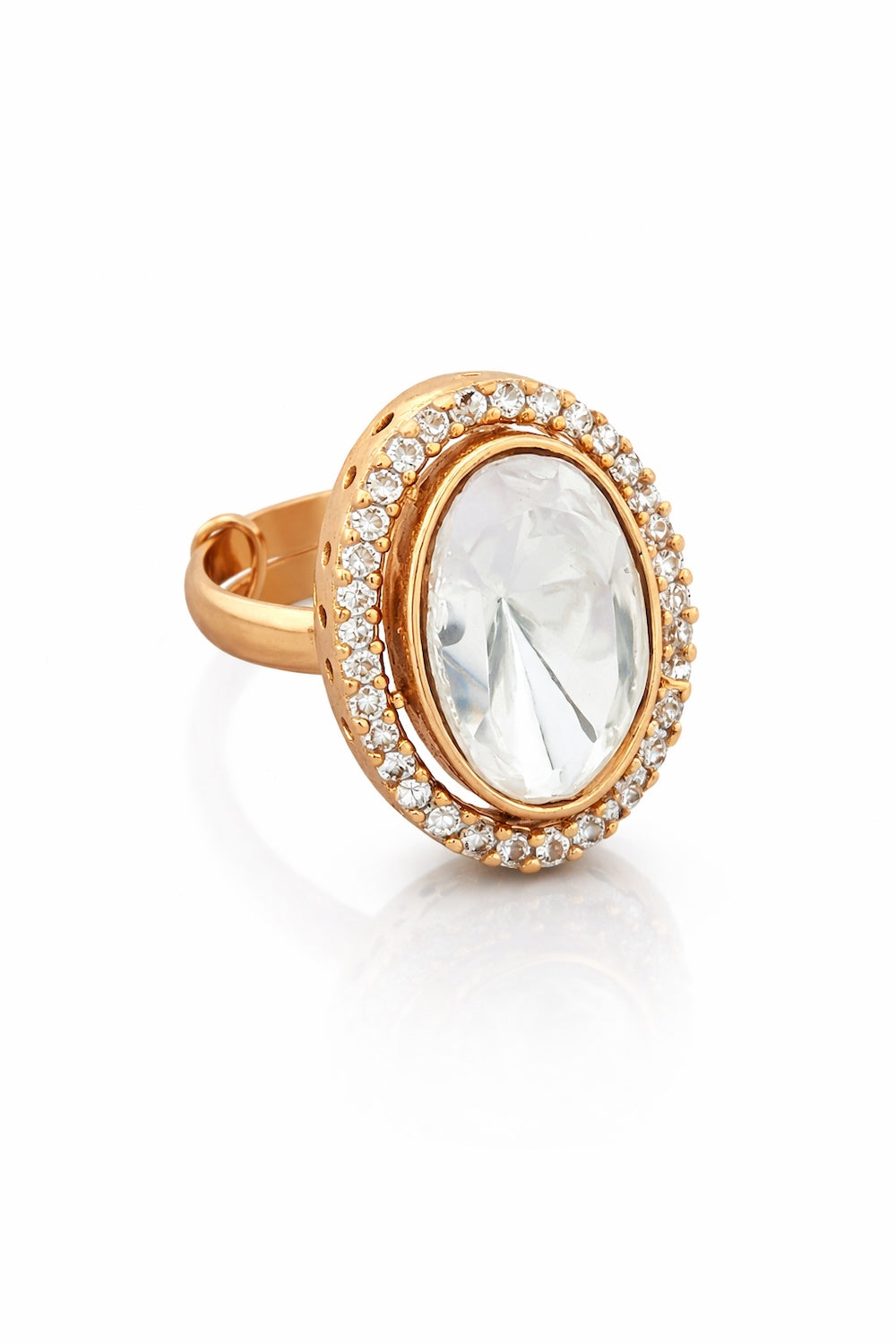 zirconia polki kundan finger ring kfr250402