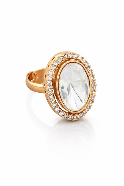 zirconia polki kundan finger ring kfr250402