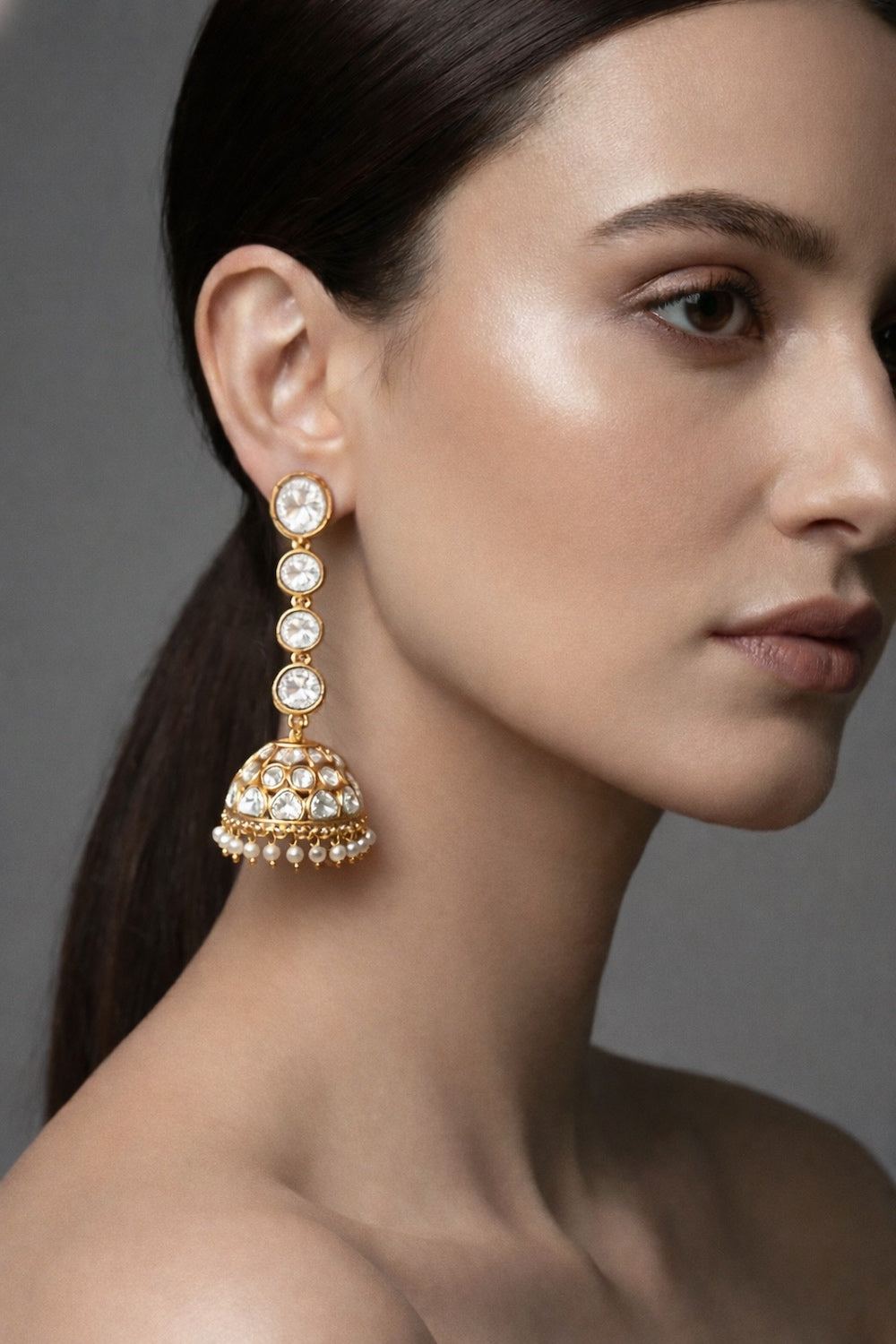 kundan jhumka earrings