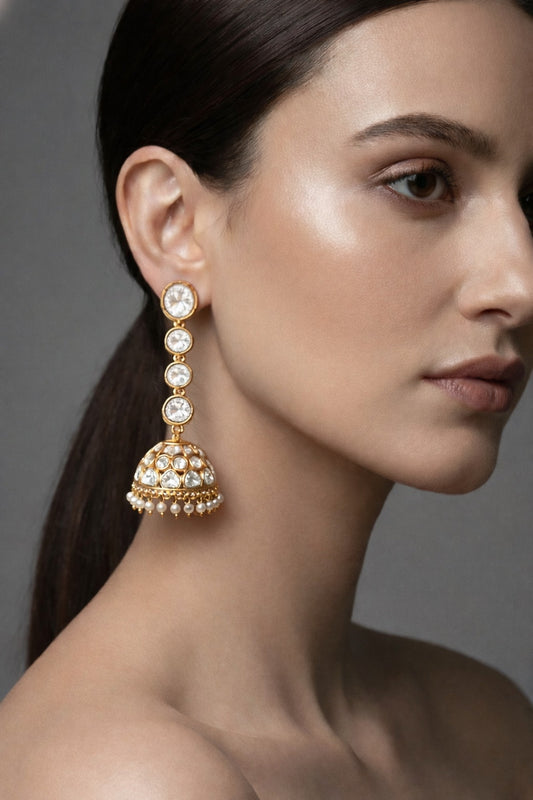kundan jhumka earrings