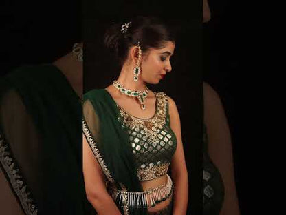 kundan emerald choker set