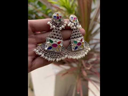 tribal drop earrings