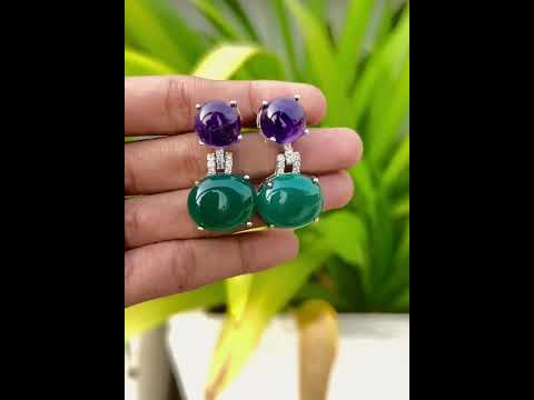 semi precious stone studs