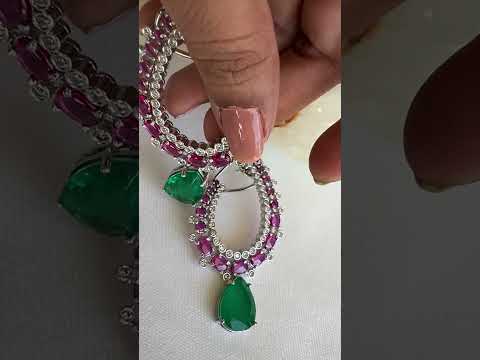 emerald ruby earrings