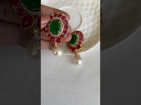 oval stone earrings