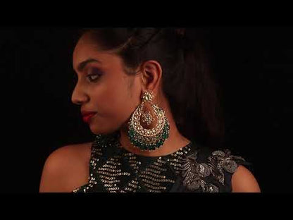 kundan chandbali earrings kce220148