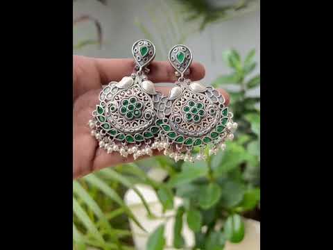 silver look alike earrings