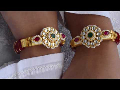 Kundan bangle bracelet kbr220889