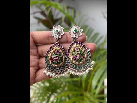 tribal drop earrings