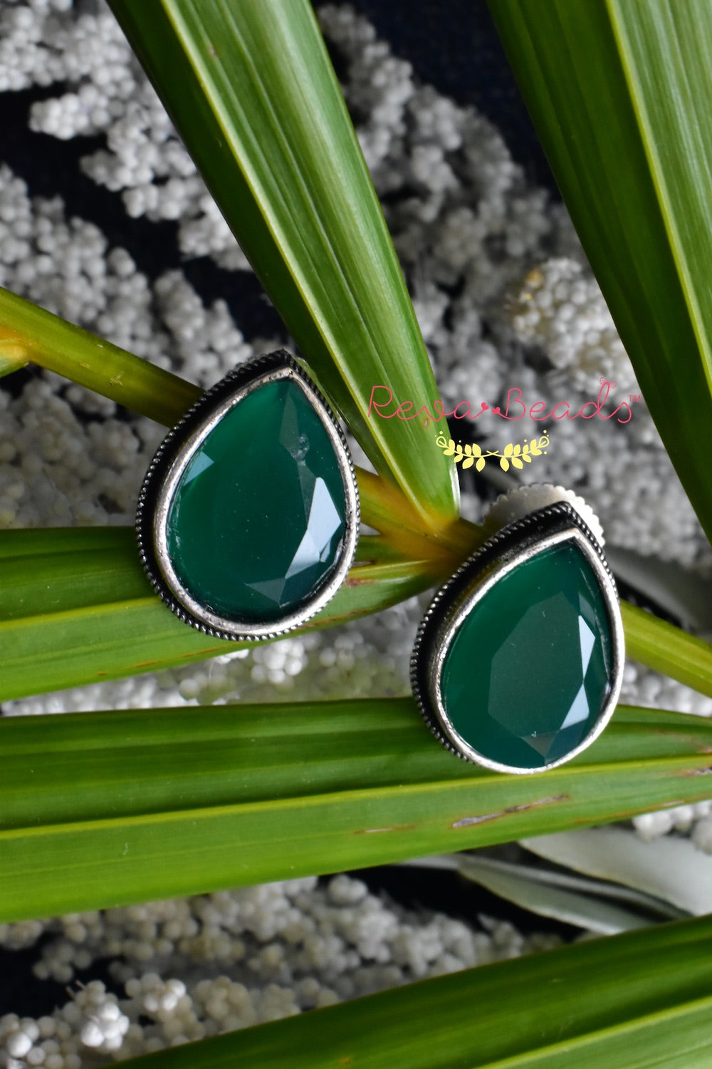 emerald studs