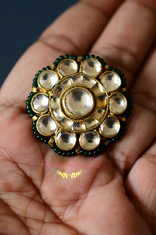 kundan stud earrings