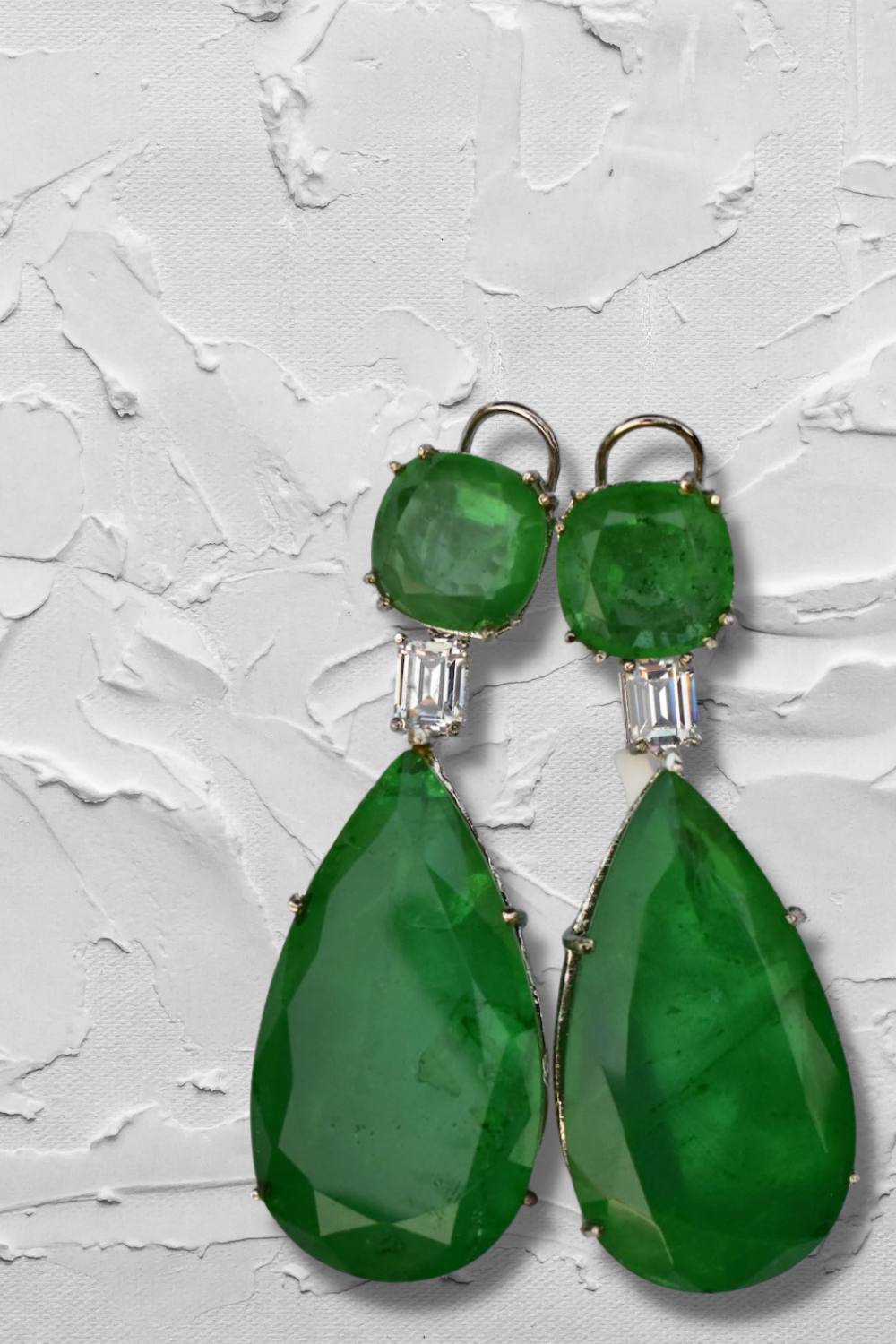 Maya Green Stone Drop Earrings | Lizzie Fortunato