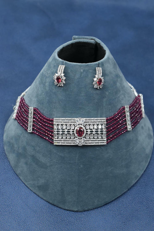 Ruby cz necklace