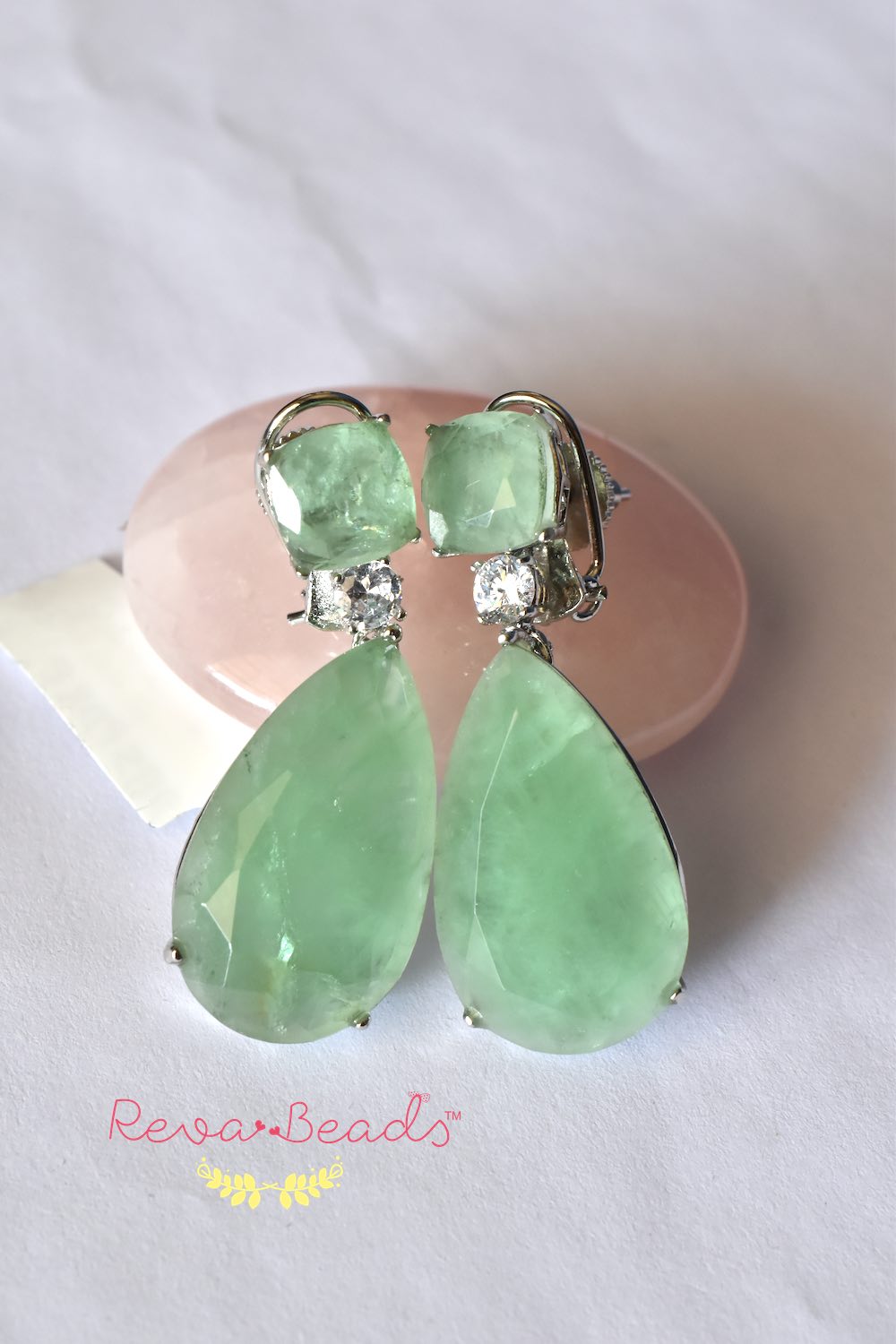 Pale on sale green earrings