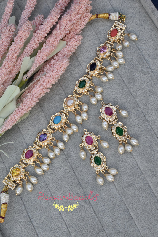 navratna choker set