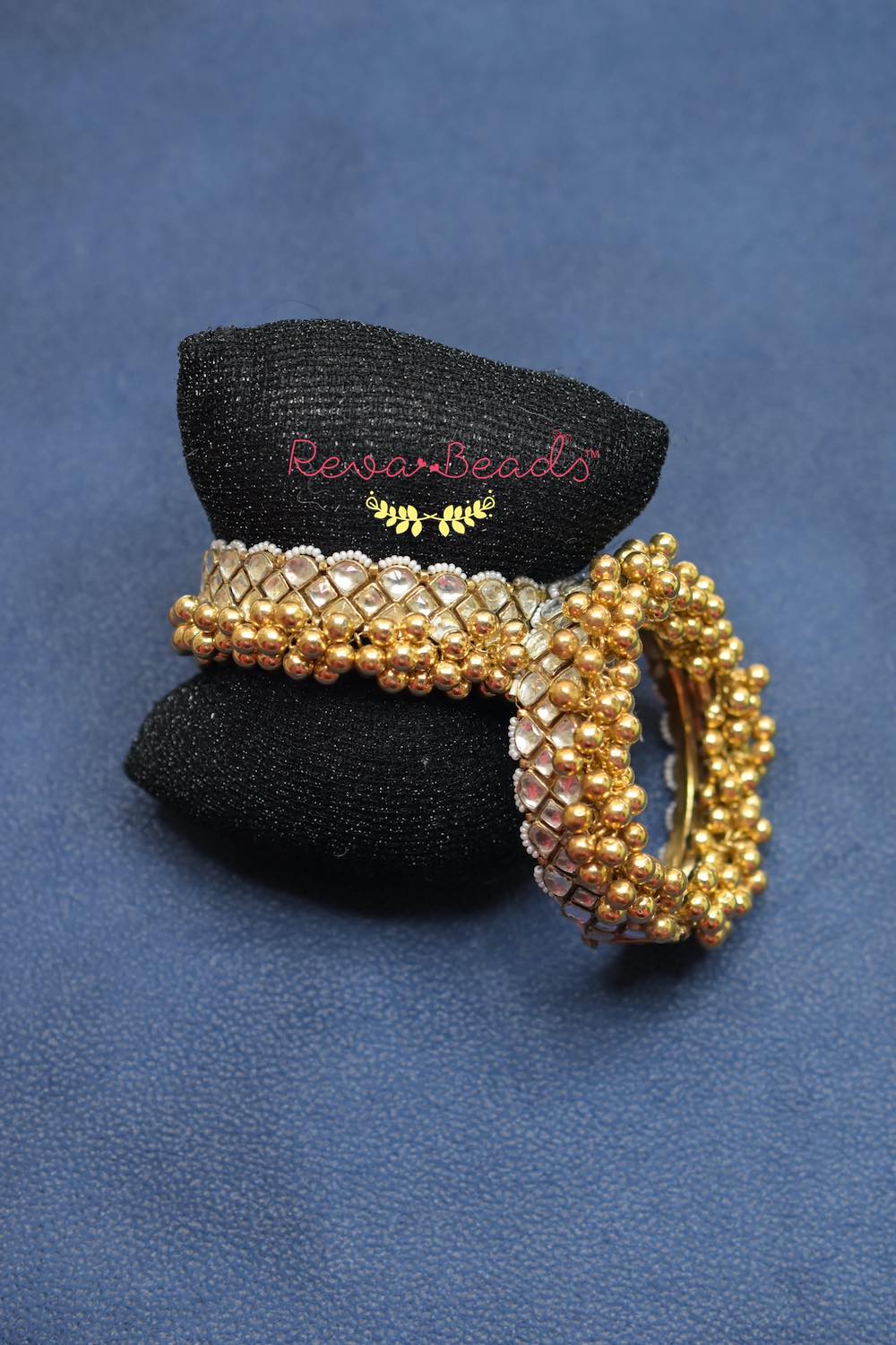 golden kundan bangle