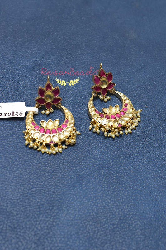 kundan gold polishe choker earrings kce220051