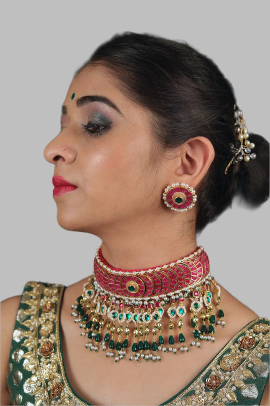 ruby kundan choker