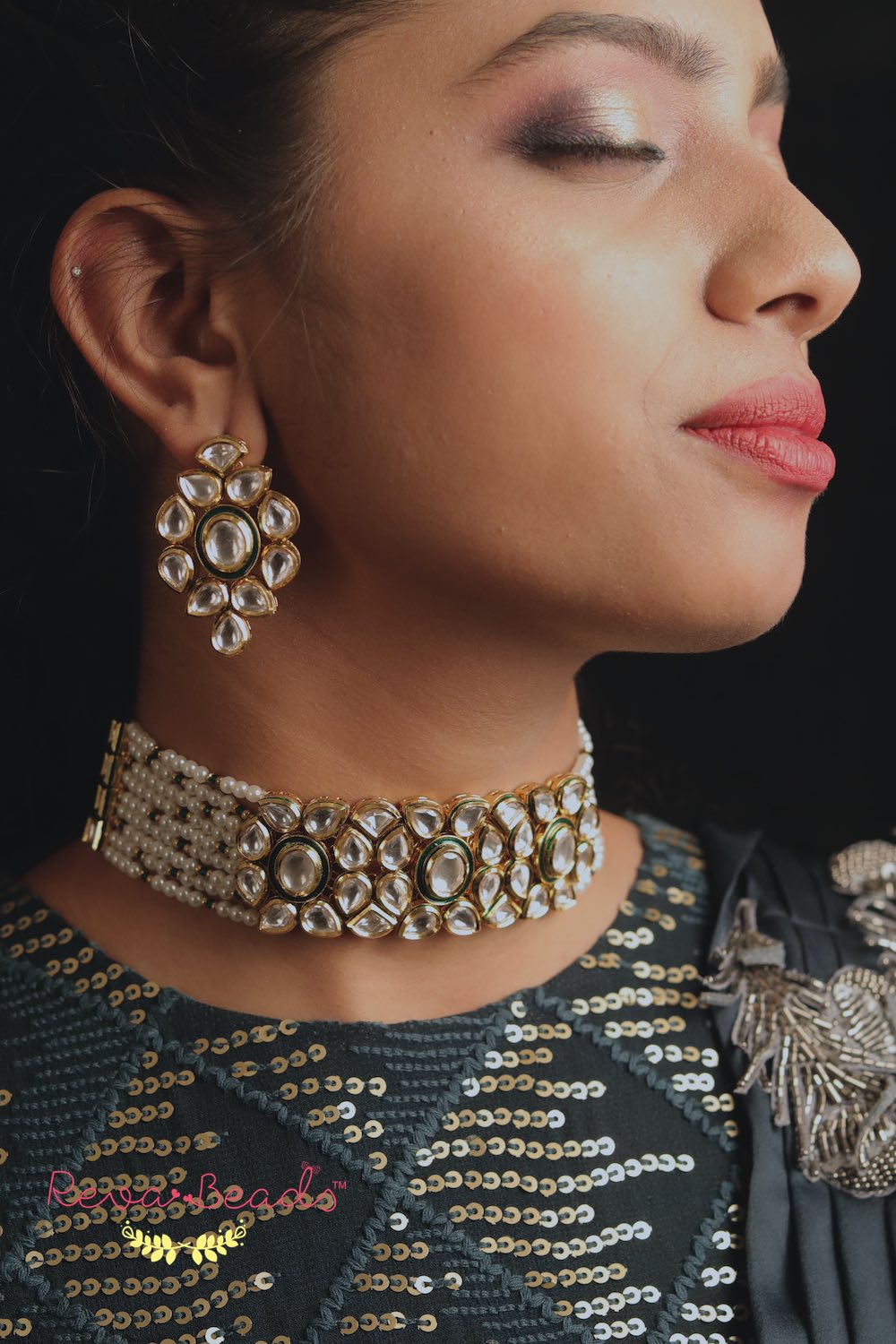 jaipuri kundan choker