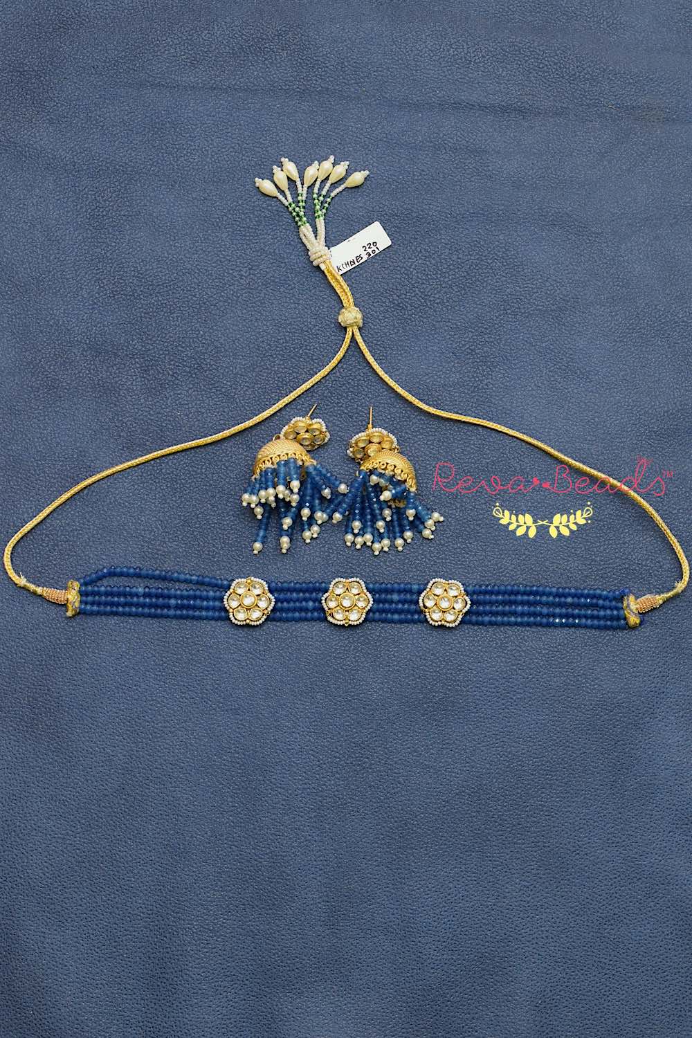 blue choker set