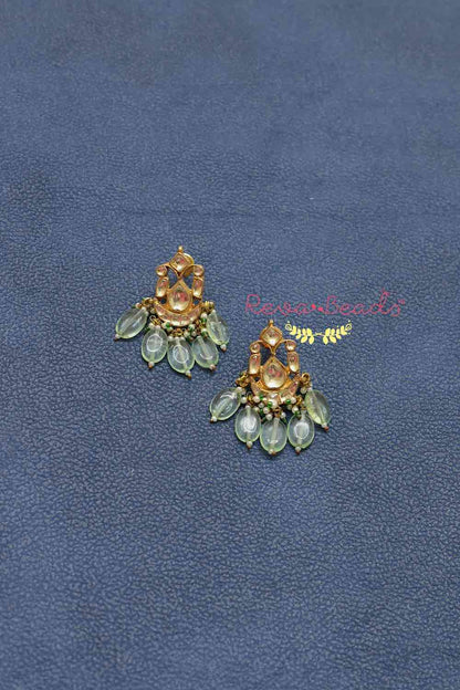 Kundan Choker Necklace Earrings Set kchnes220348