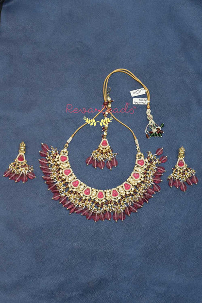 kundan collar necklace set