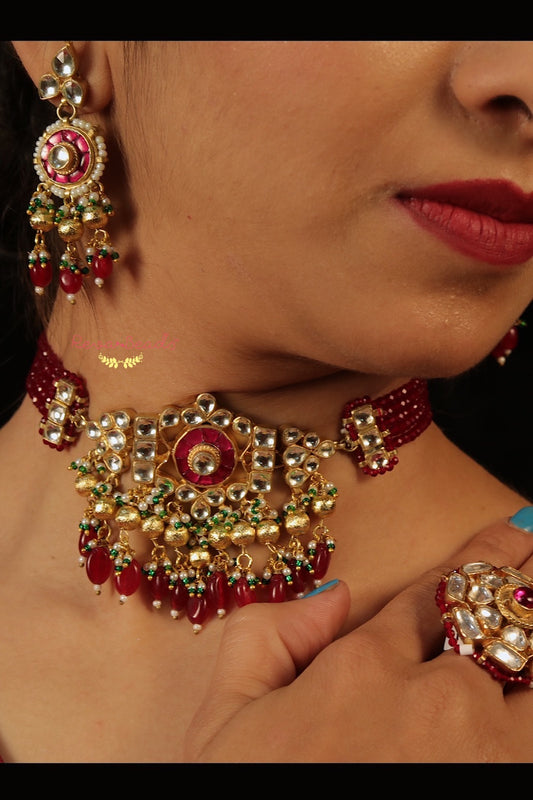 ruby kundan choker